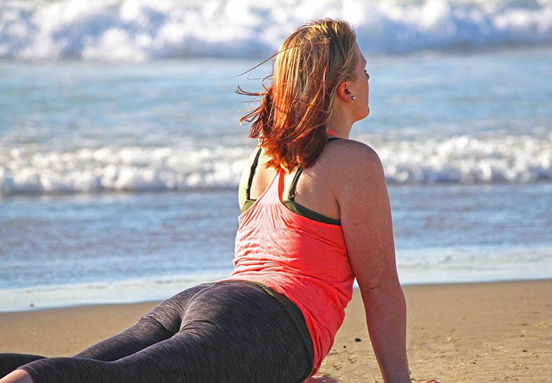 Yoga on beach