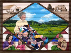 quilt trail mural Latimer Quilt and Textile Center