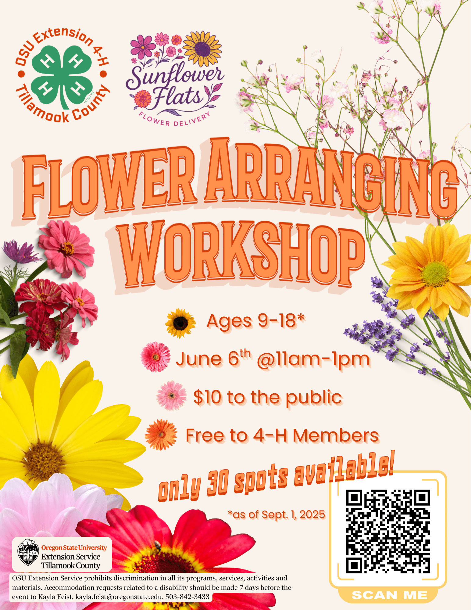 Flower Arranging Workshop Flyer ZrCQjo