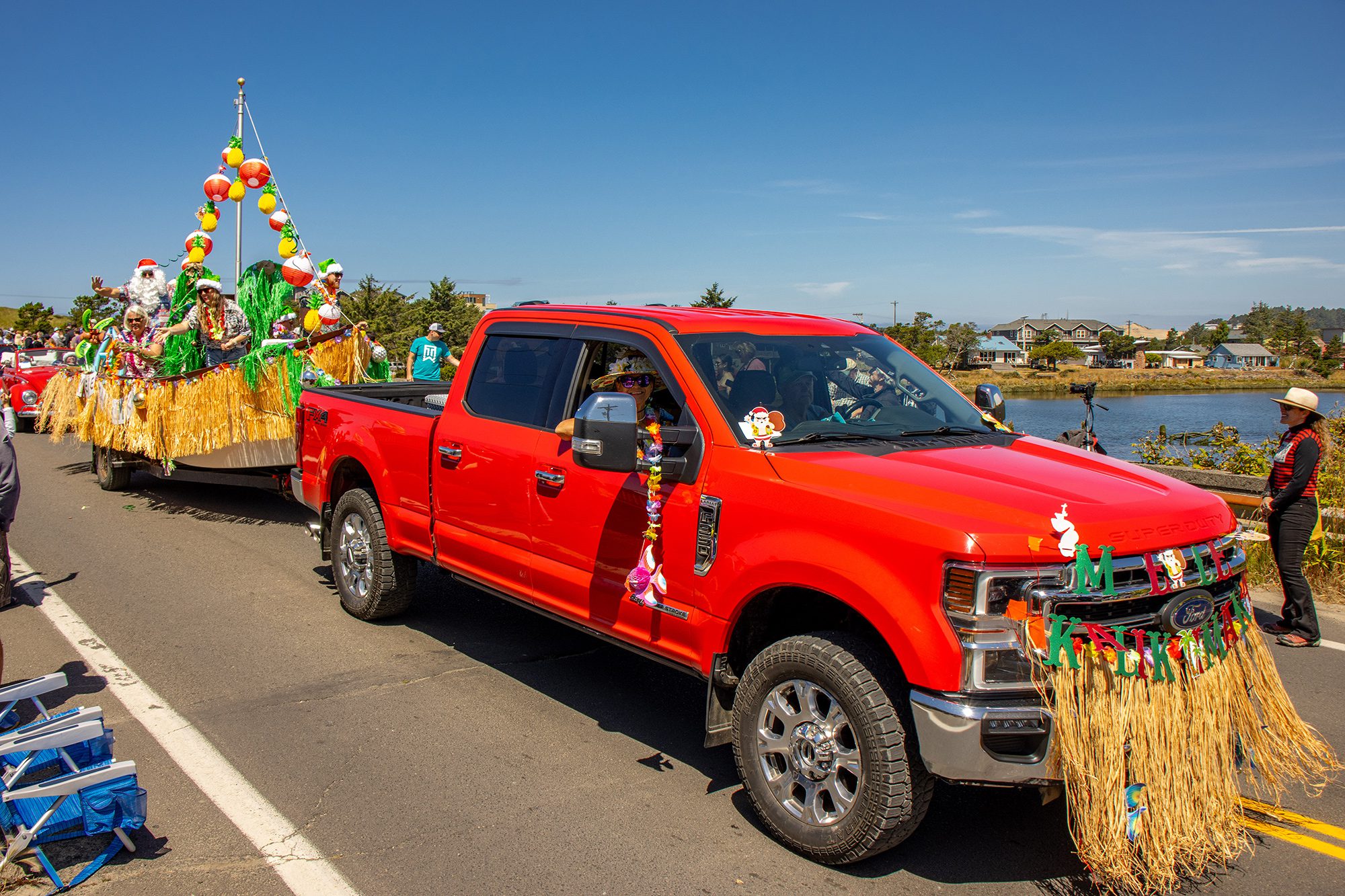 Dory Days Parade truck holiday hawaiian float