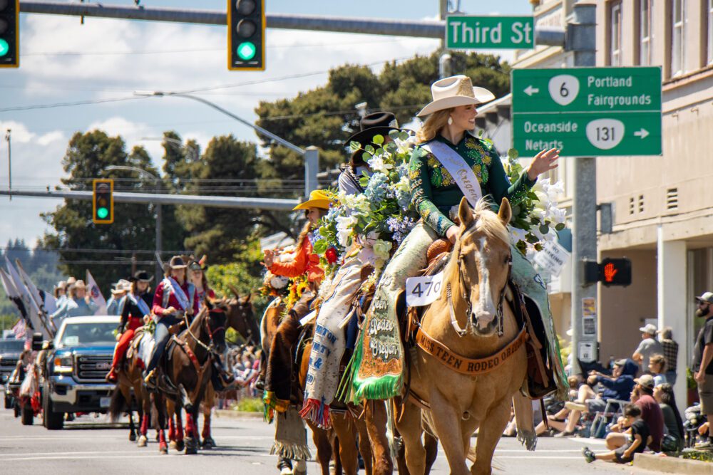 June Dairy Parade Tillamook rodeo horses By Greg Kozawa