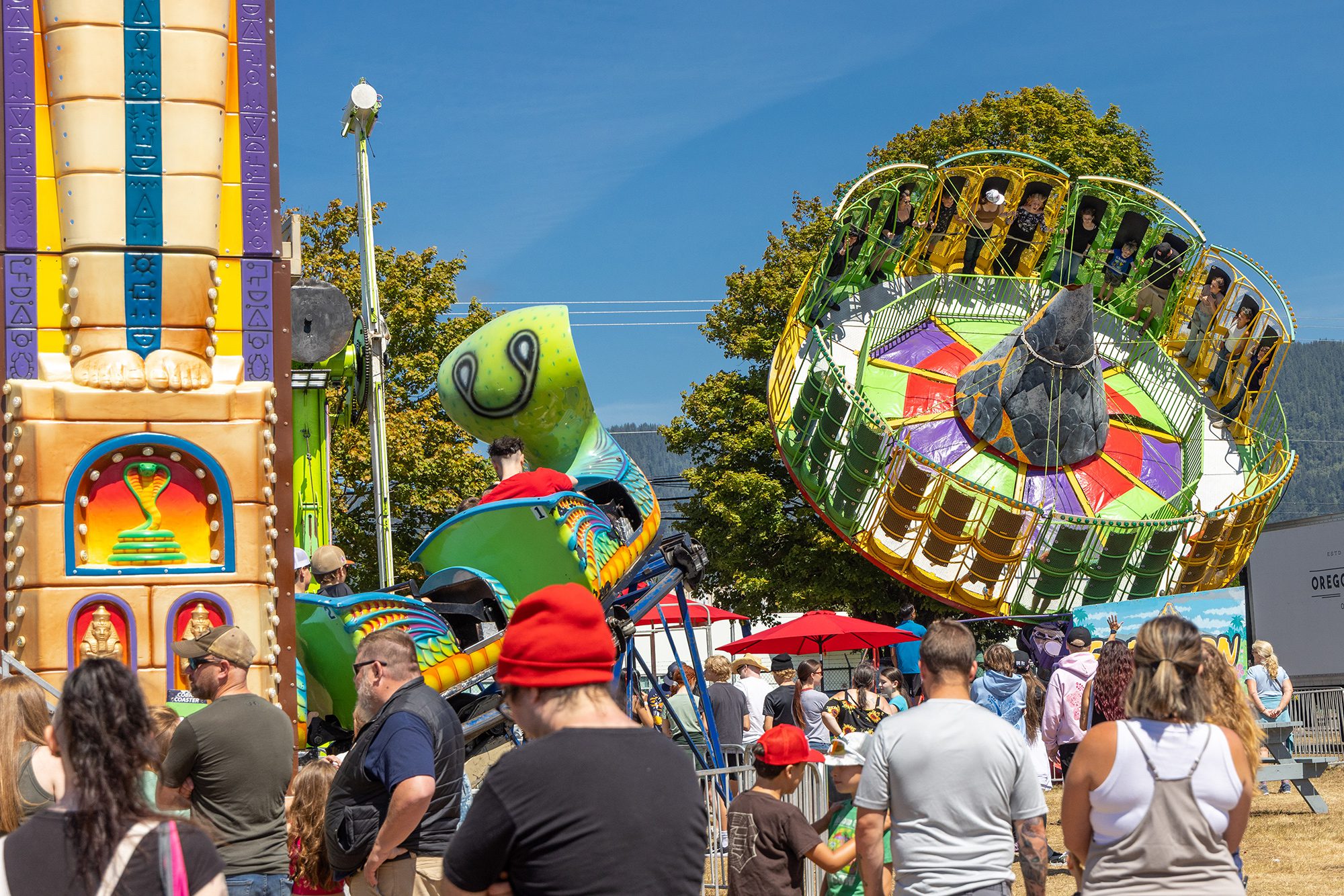 Tillamook County Fair rides twirl wheel