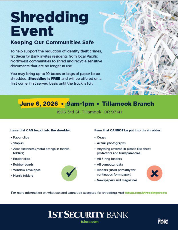 Tillamook Shredding Event 2026 KQAUiS