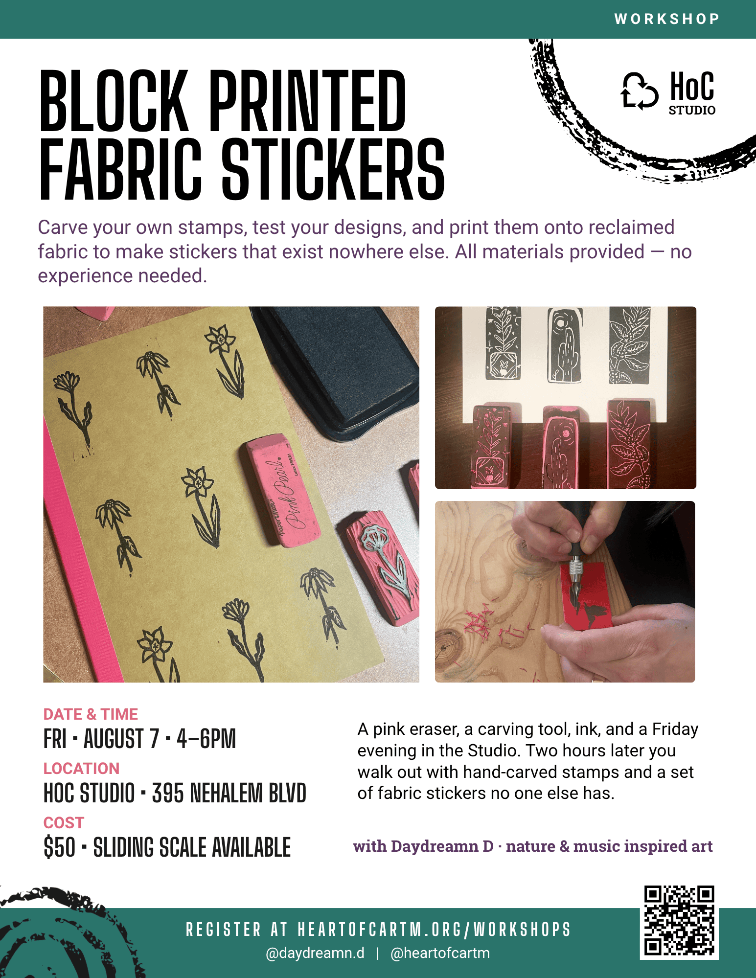 Block Printing Flyer fFNgov