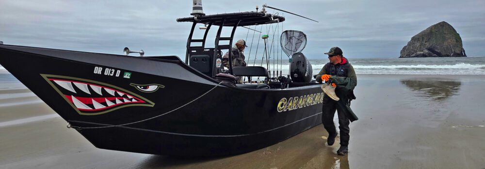 pacific city black dory boat shark teeth banner