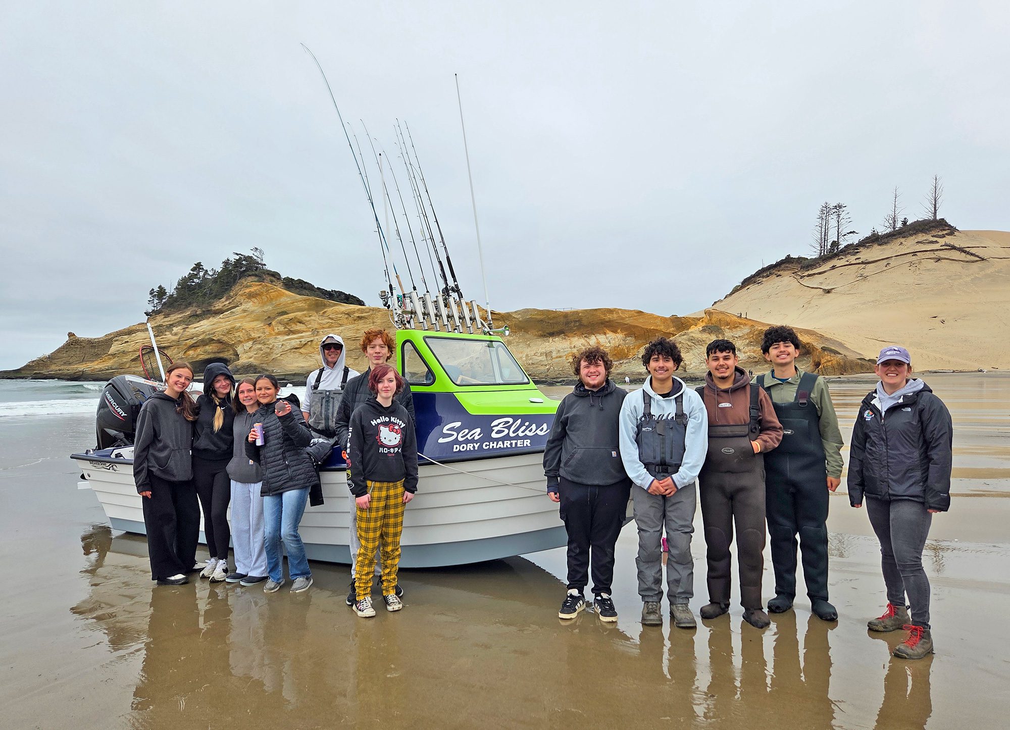 pacific city dory boat high school beach trip